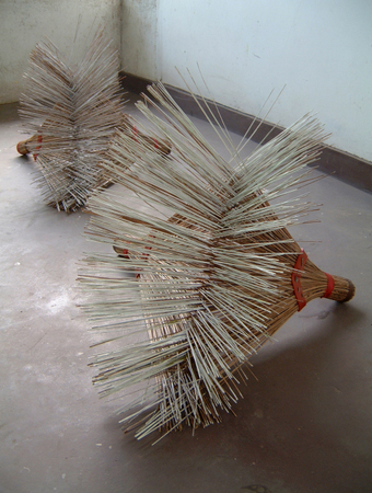 Misunderstandings, Broom Bristles, Paint, 2007