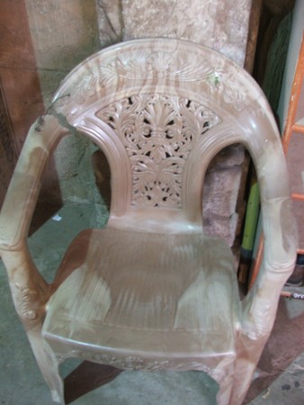 Even plastic chairs are decorative