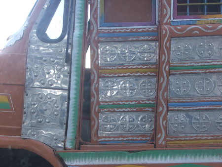 Decorated lorry