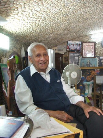 Nek Chand in his office