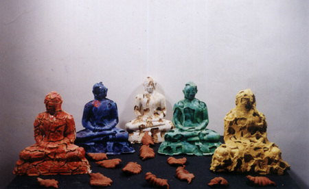 Camouflage Buddha, 2000, 120x45cm.jpg