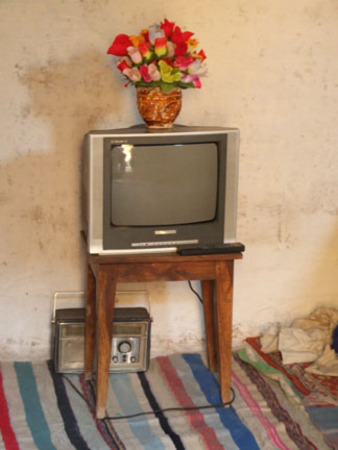 TV of an Afghan refugee family