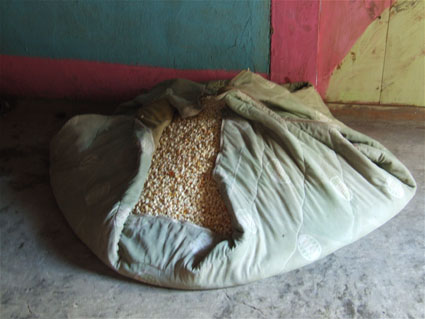 Sleeping bag of corn