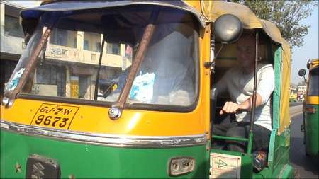 Tom in Rickshaw (Film Still)