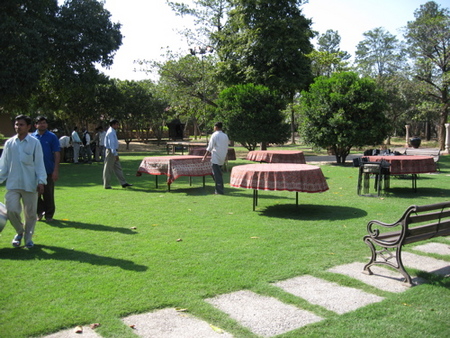 Preparing for evening meal