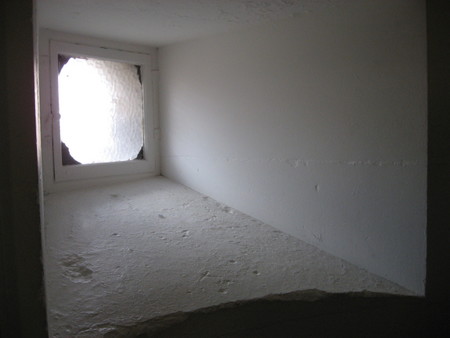 window in stairwell