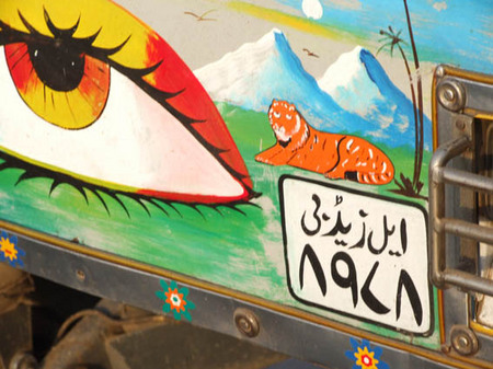 Detail of a rickshaw